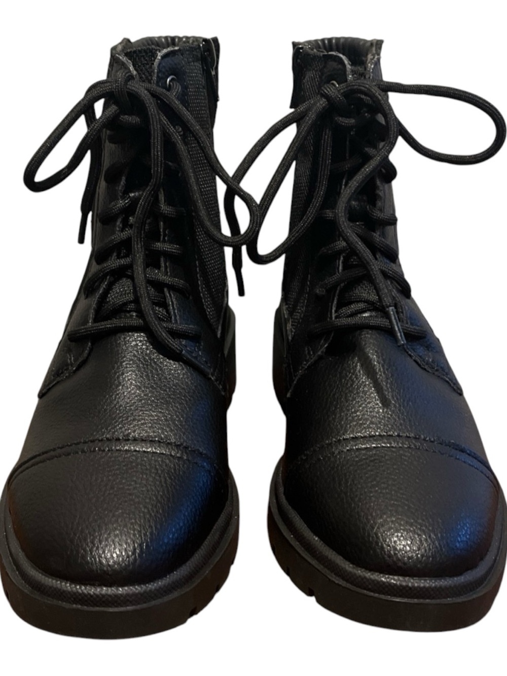 Clarks Black Calle Charm casual Lace-Up Women's Ankle Combat Boots Sz 8M